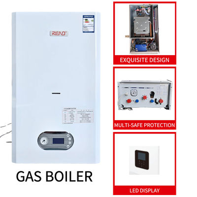Styl obudowy Biały Shell Ogrzewanie Kąpiel Podwójne funkcje Kocioł gazowy Ścienny 24Kw