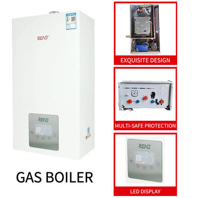 Styl obudowy Biały Shell Ogrzewanie Kąpiel Podwójne funkcje Kocioł gazowy Ścienny 24Kw
